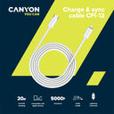 Кабель Canyon Lightning - USB-C (арт. CNE-CFI12W) — фото, картинка — 2