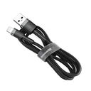Кабель USB-кабель Cafule Lightning (1 м; серо-чёрный) — фото, картинка — 1