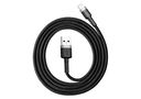Кабель USB-кабель Cafule Lightning (1 м; серо-чёрный) — фото, картинка — 2