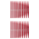 Набор съемных спиц для вязания (10 см; 13 размеров; красный) — фото, картинка — 1