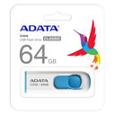USB Flash Drive 64Gb A-Data Classic C008 (White Blue) — фото, картинка — 2