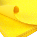 Набор замши пластичной с блёстками (А4; 10 листов; жёлтый) — фото, картинка — 3