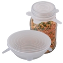 Набор силиконовых крышек (6 шт.; белый) — фото, картинка — 3