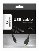 Кабель Cablexpert USB2.0 A-micro (0.3 м; черный) — фото, картинка — 3