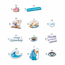 Набор 3D наклеек 