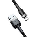 Кабель Baseus Cafule USB - Lightning (3 м; серо-чёрный) — фото, картинка — 2