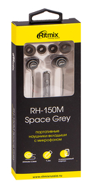 Наушники Ritmix RH-150M (серый космос) — фото, картинка — 3