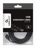 Кабель Cablexpert USB2.0 AM-AF (3 м; черный) — фото, картинка — 3