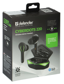 Наушники беспроводные Defender CyberDots 220 (чёрные) — фото, картинка — 10