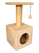 Домик-когтеточка с полкой 